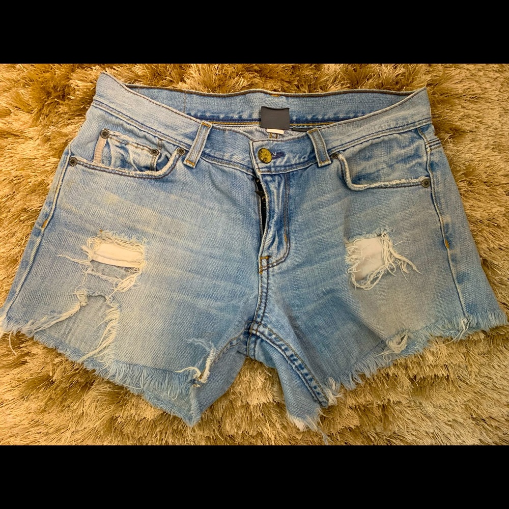 Armani Exchange distressed cutoff shorts